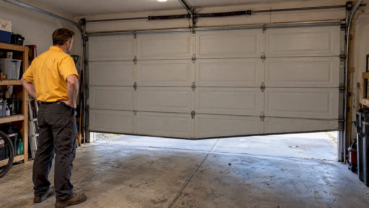 Crooked Garage Door: 7 Safe Checks and When to Call a Local Pro